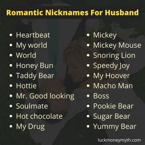 meaning of best hubby in a relationship|Best Sweet, Romantic, and Quirky Couple Nicknames .